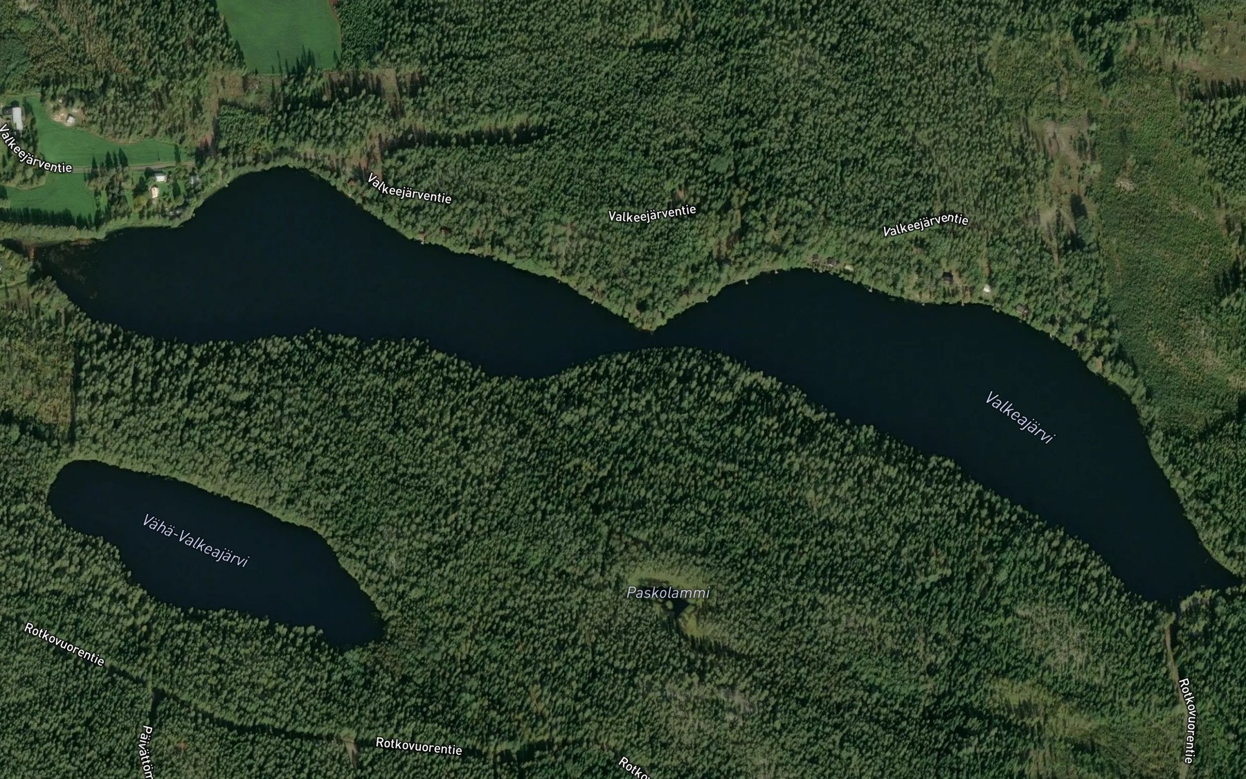 Satellite map of the Valkeajarvi