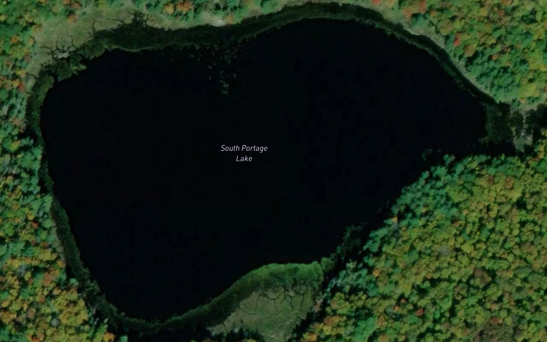 Satellite map of the South Portage Lake