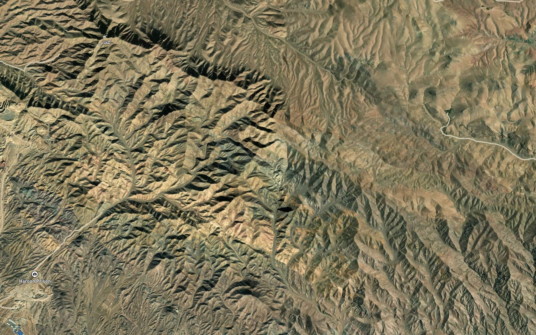Satellite map of the Cheshmeh-ye Shesh Gush