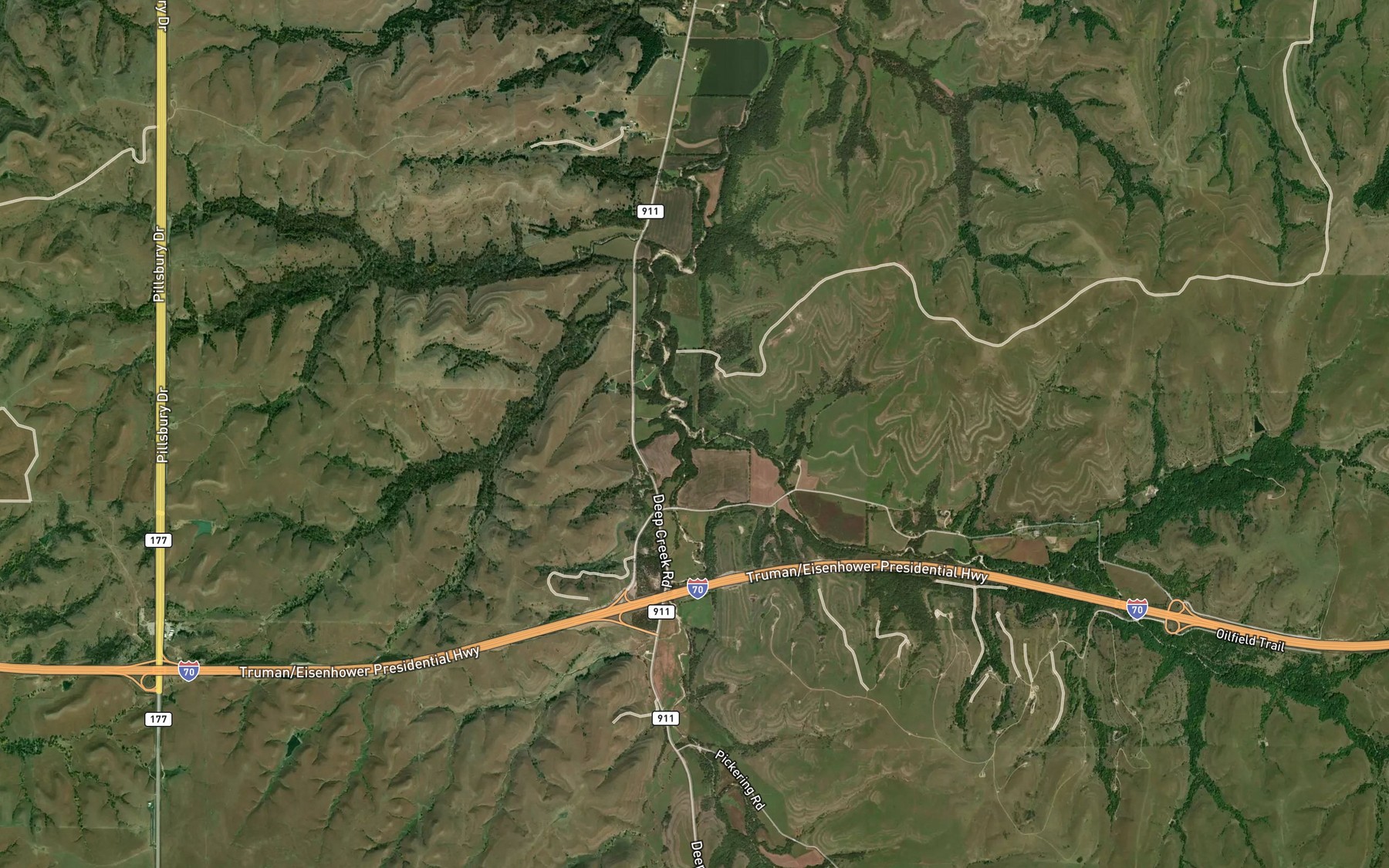 Satellite map of the East Branch Deep Creek