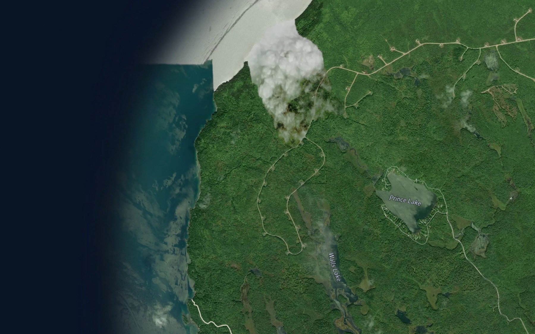 Satellite map of the Prince Creek