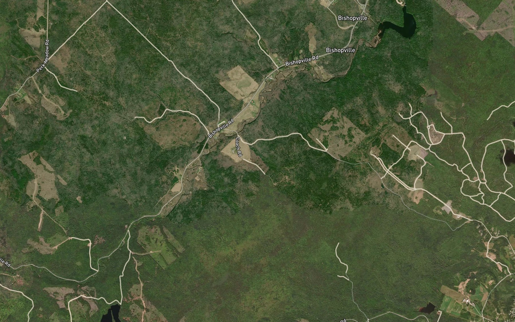 Satellite map of the Greene Brook