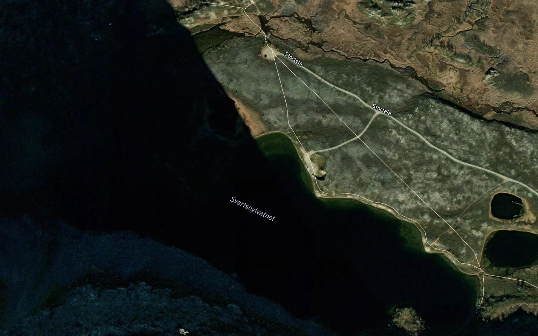 Satellite map of the Svartsnytvatnet