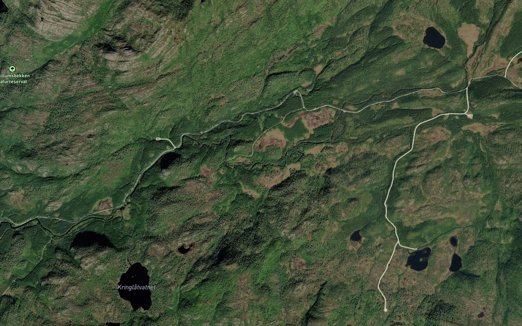 Satellite map of the Sagfossen