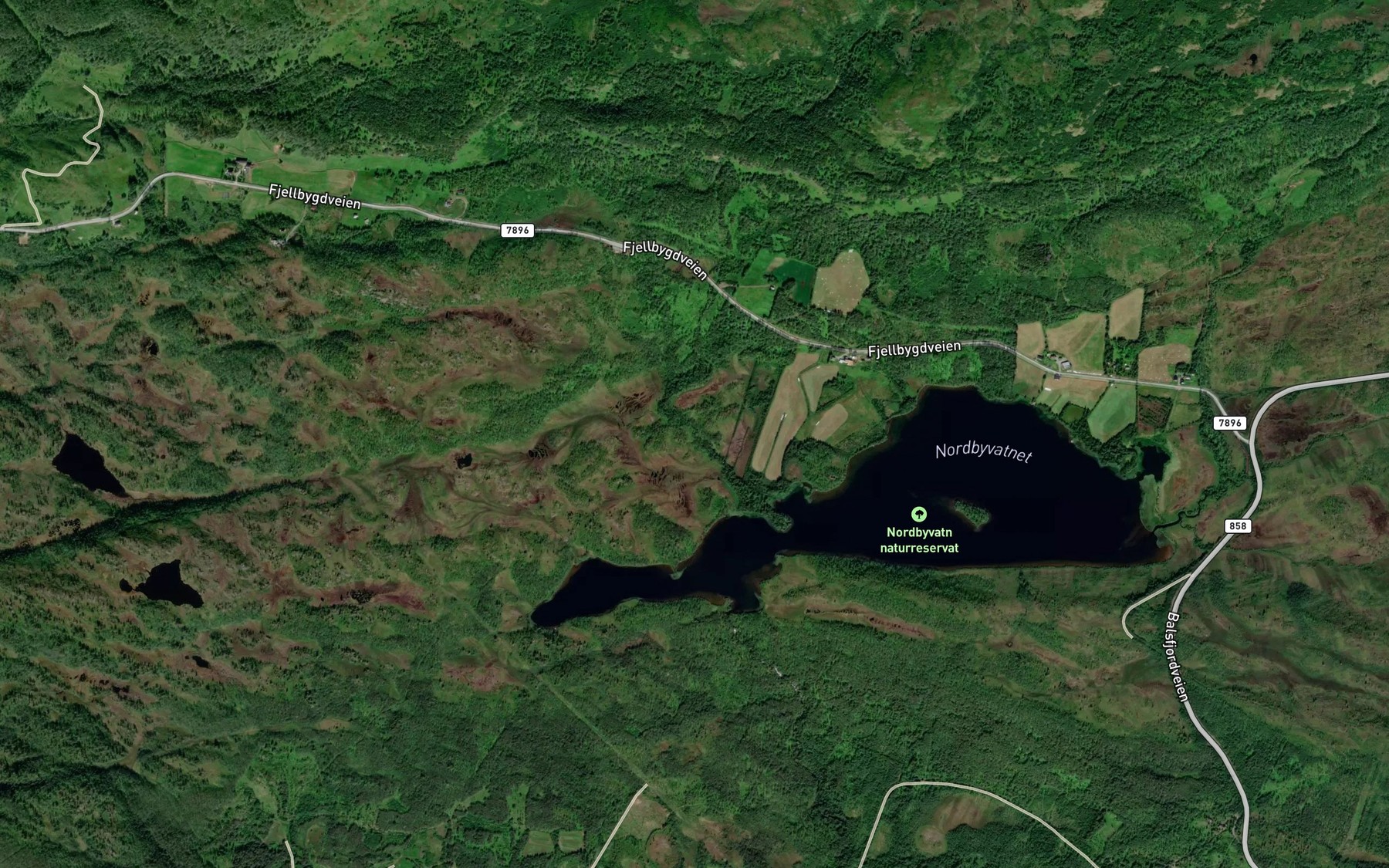 Satellite map of the Saraelva