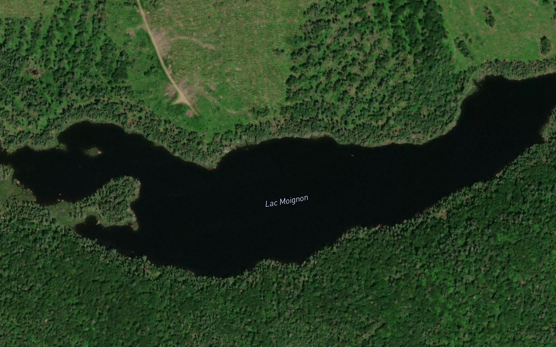 Satellite map of the Lac Moignon