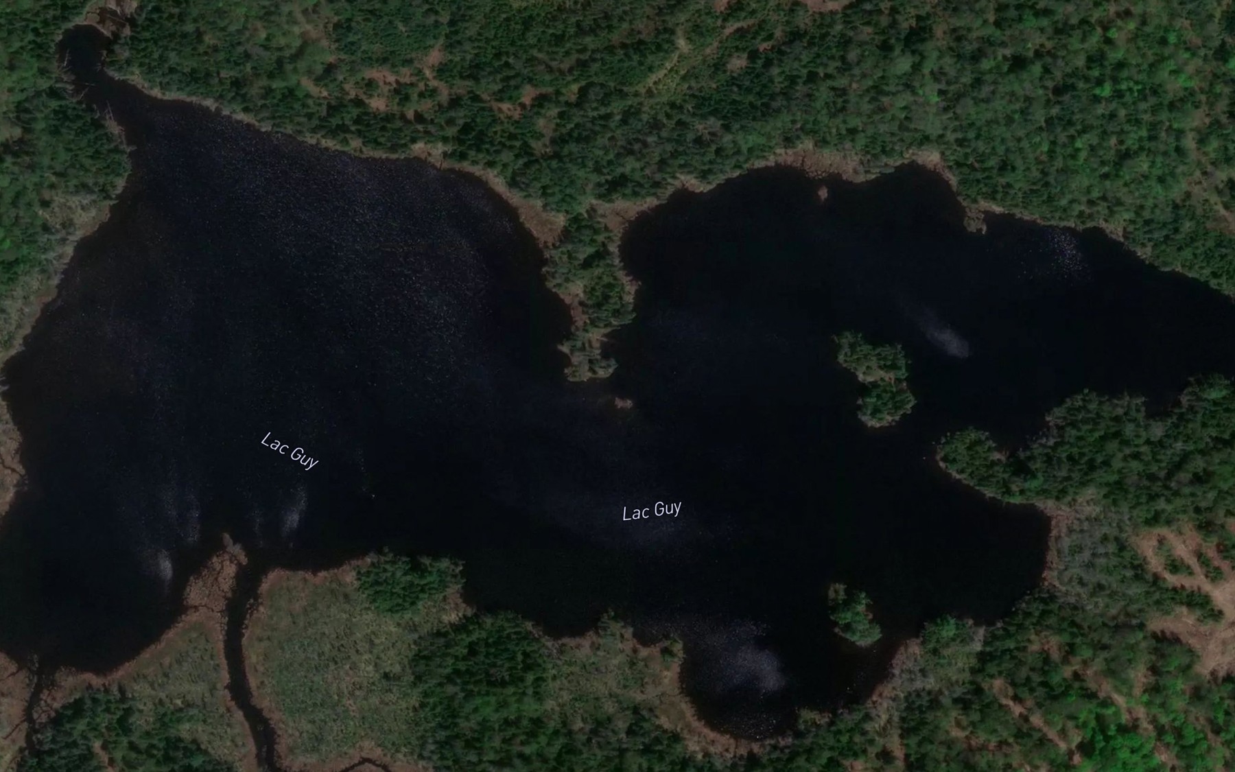Satellite map of the Lac Guy