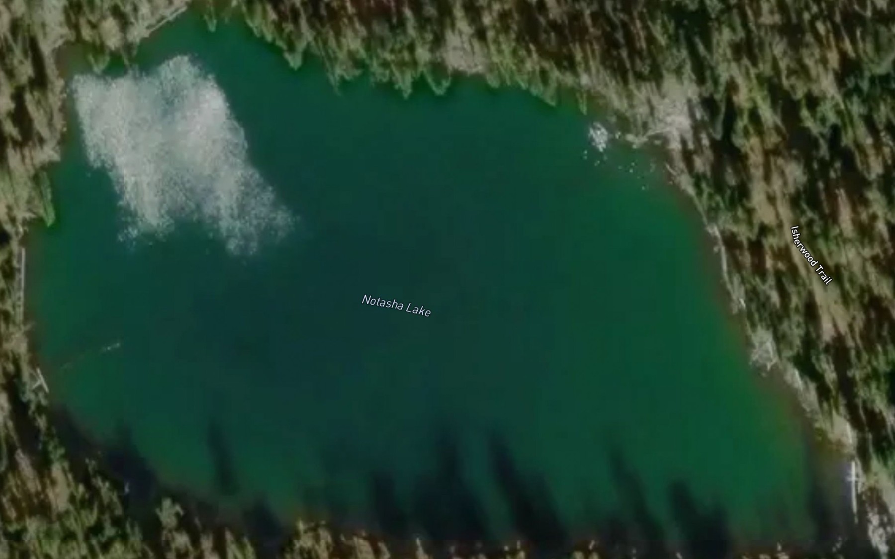 Satellite map of the Lake Notasha