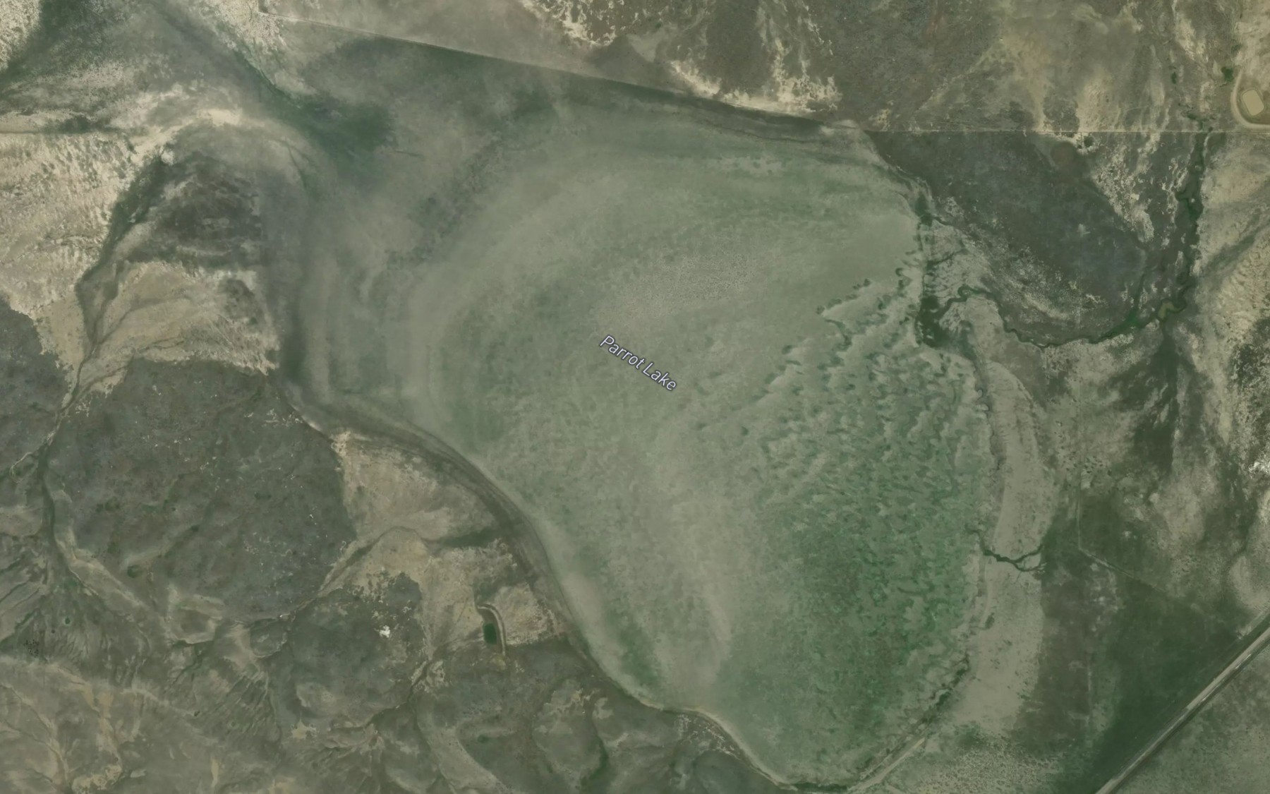 Satellite map of the Parrot Lake