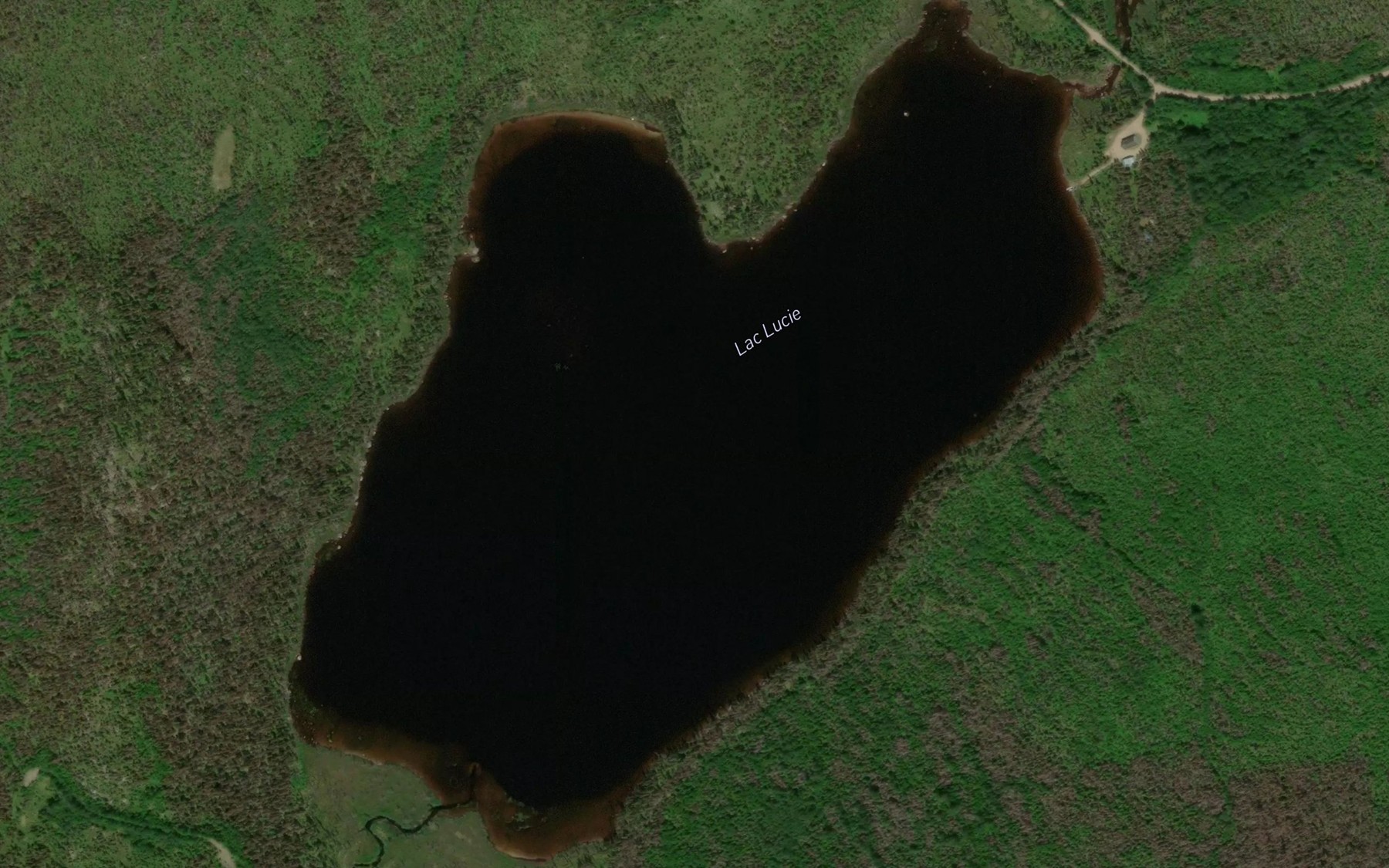 Satellite map of the Lac Lucie