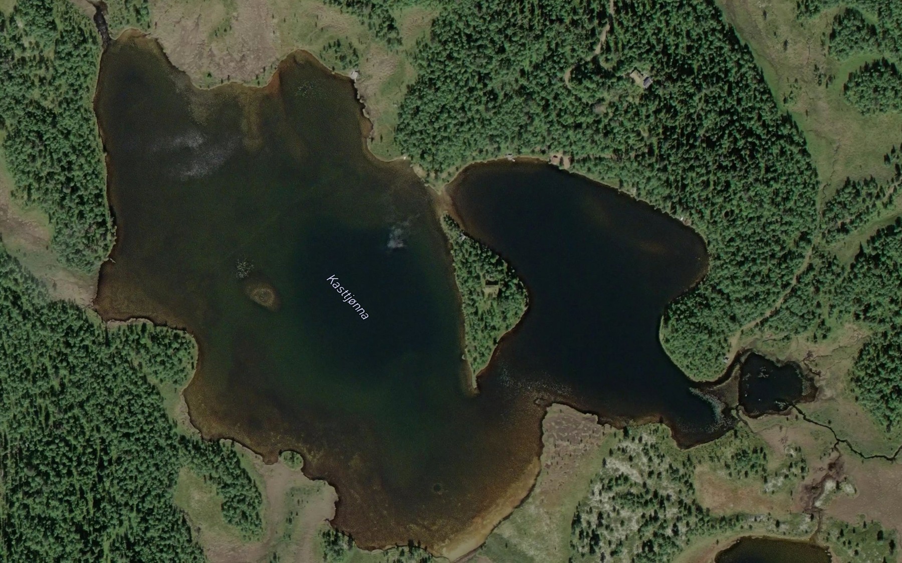 Satellite map of the Kasttjorna