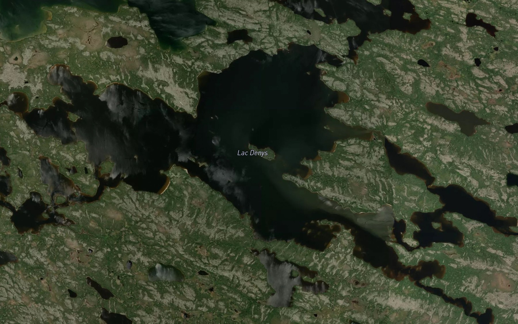 Satellite map of the Lac Denys