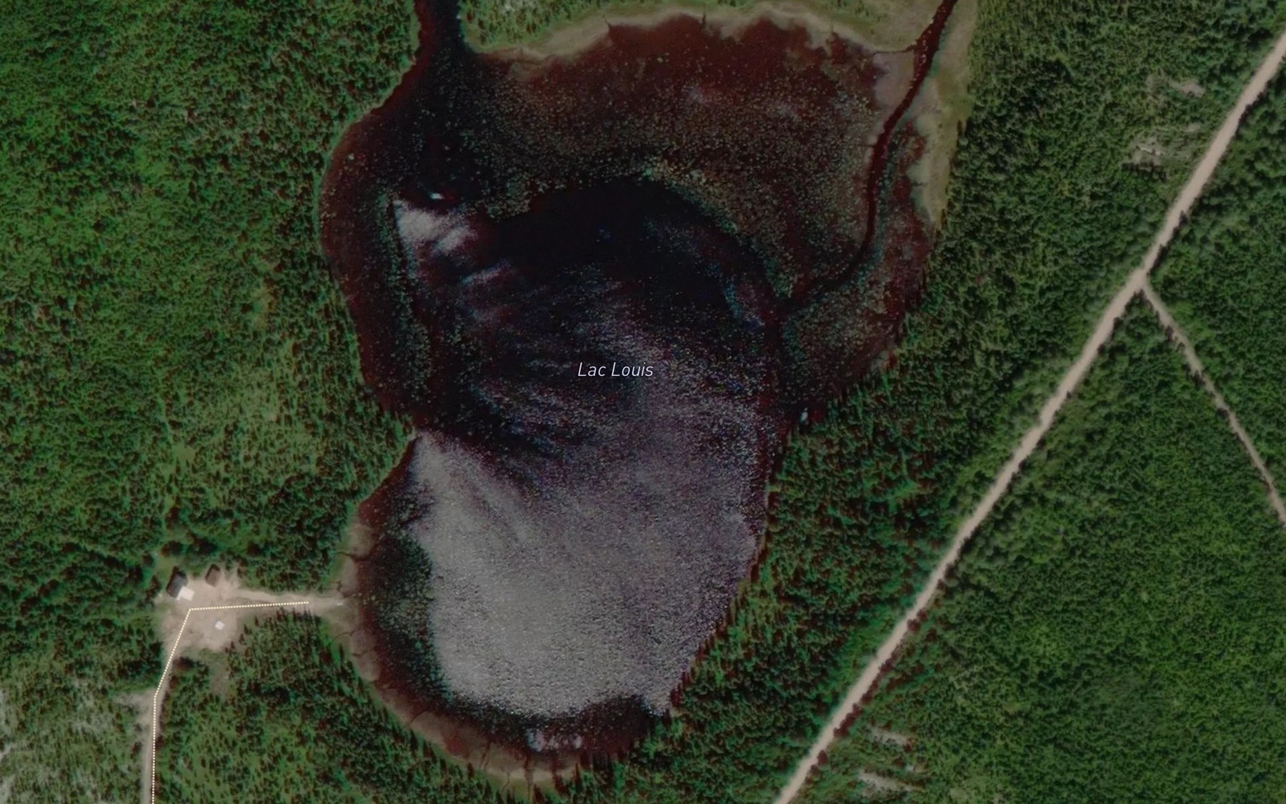 Satellite map of the Lac Louis