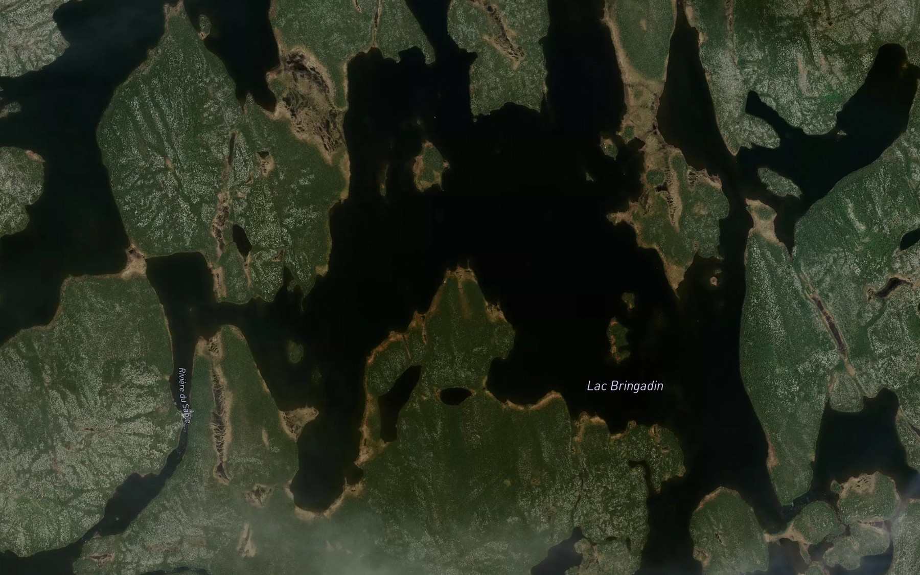 Satellite map of the Lac Bringadin
