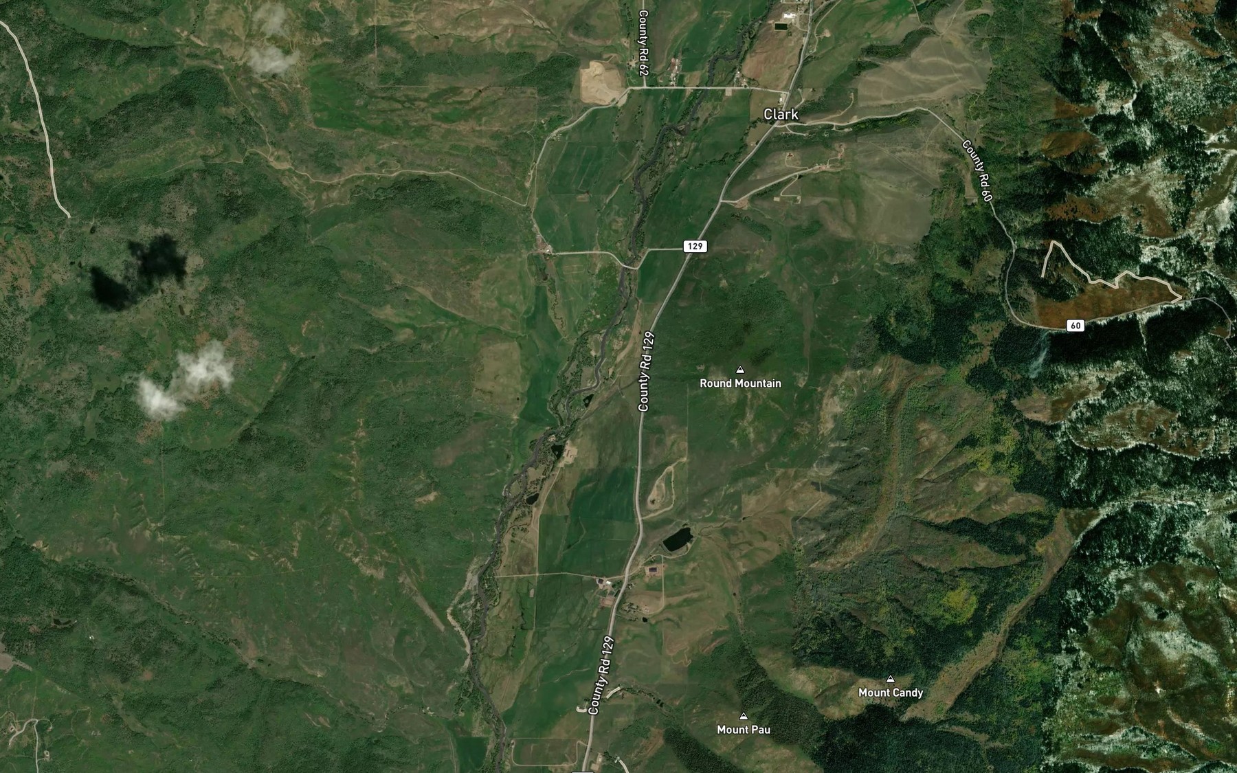 Satellite map of the Frantz Ditch