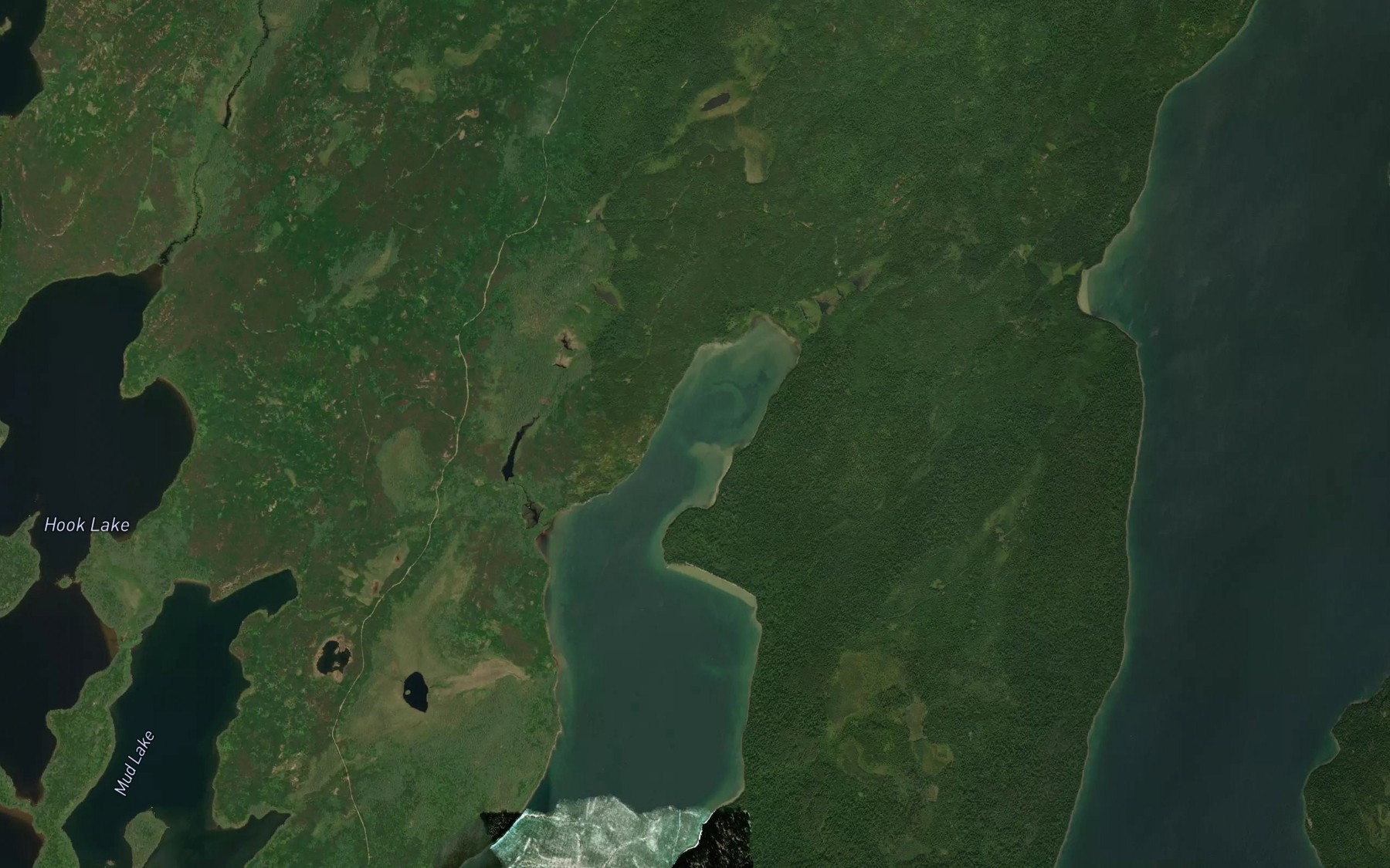 Satellite map of the Moose Bay