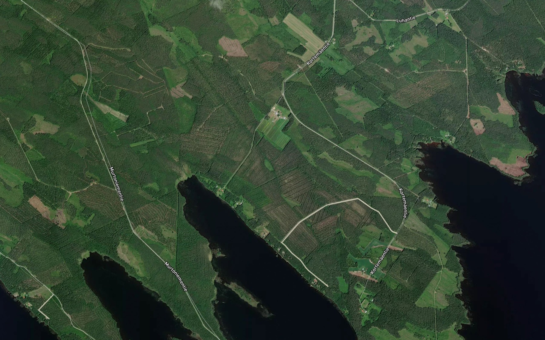 Satellite map of the Iso Kaakkolampi