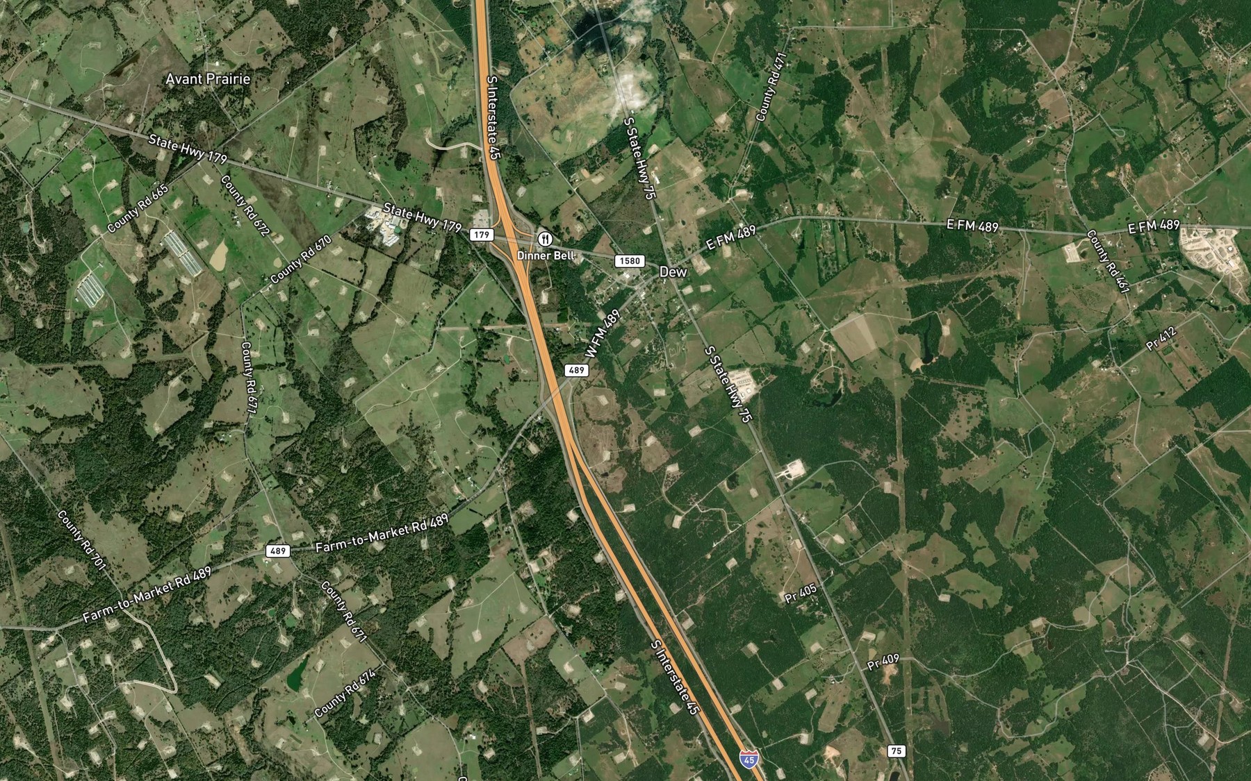 Satellite map of the Blain Dugout