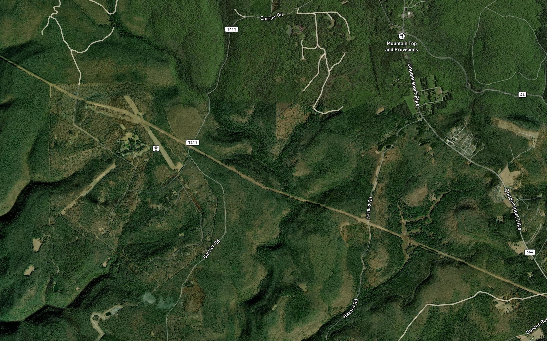 Satellite map of the Campbell Run