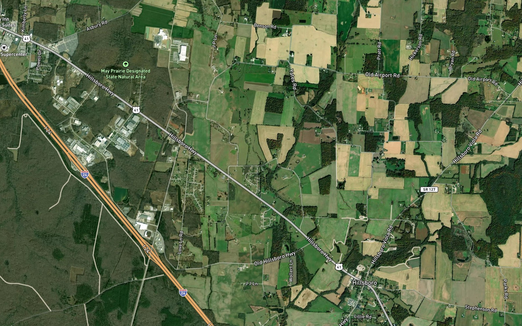 Satellite map of the Blue Spring