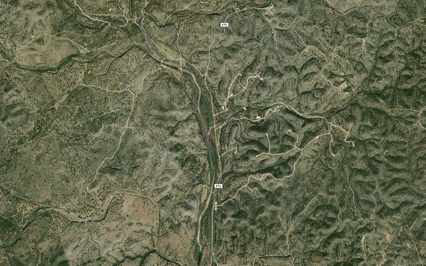 Satellite map of the Possum Creek