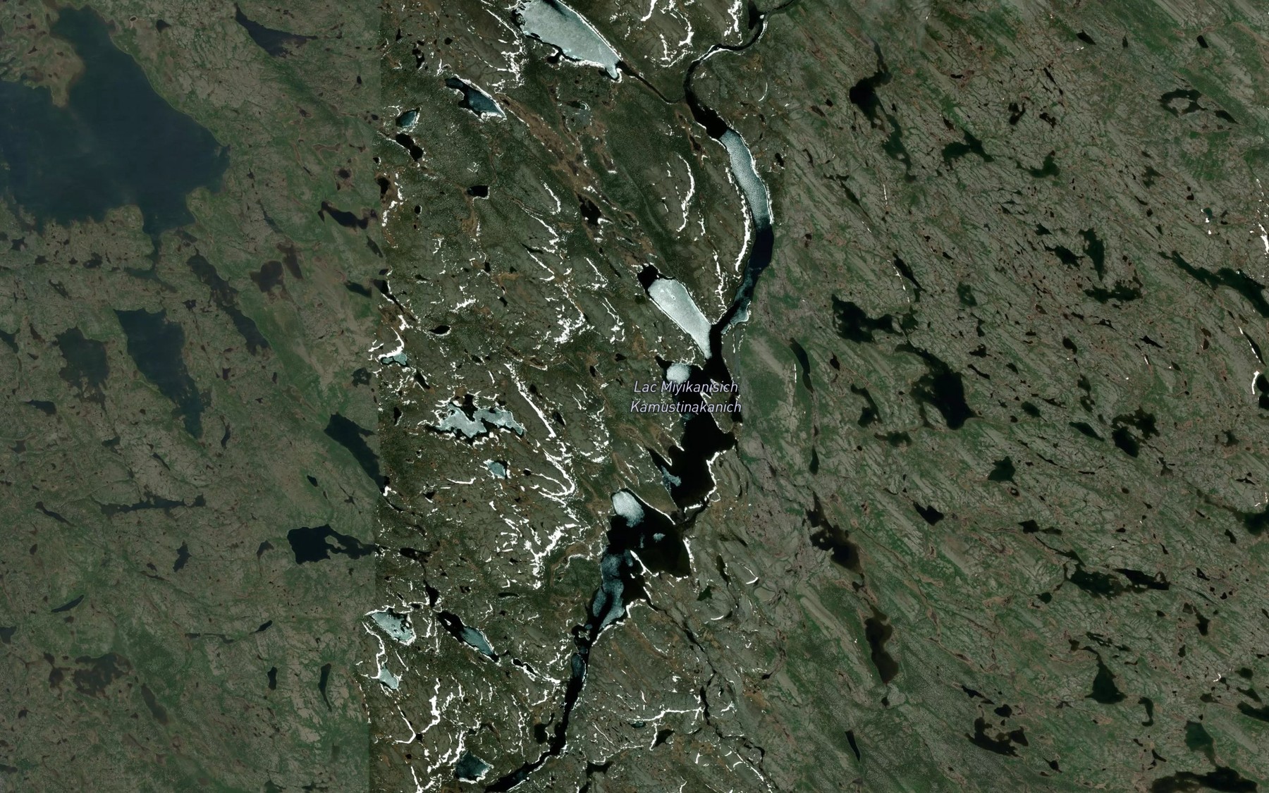 Satellite map of the Lac Miyikanisich Kamustinakanich