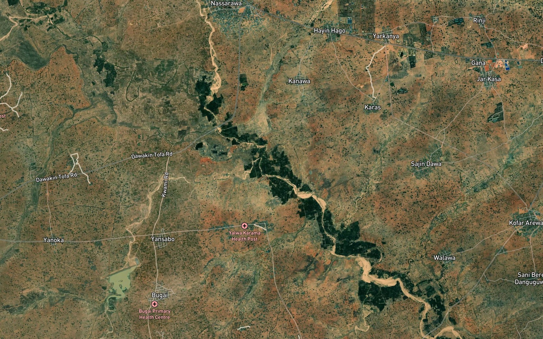 Satellite map of the River Kuduru