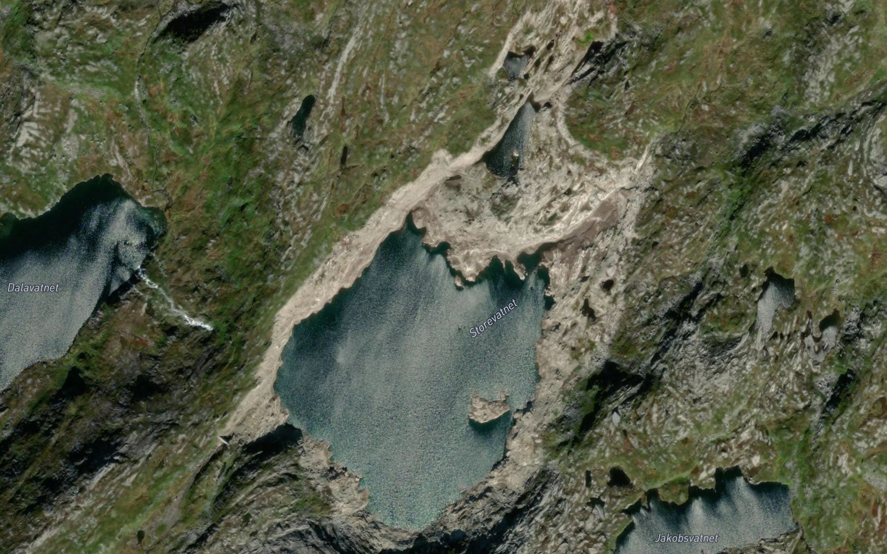Satellite map of the Storevatnet