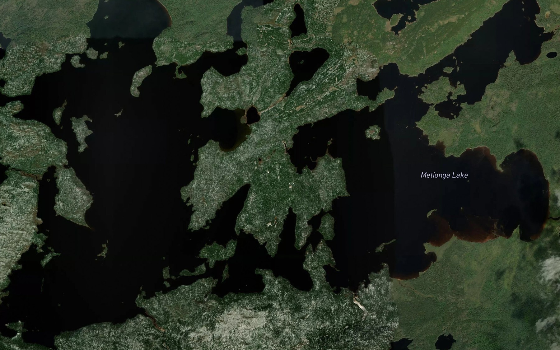 Satellite map of the Metionga Lake