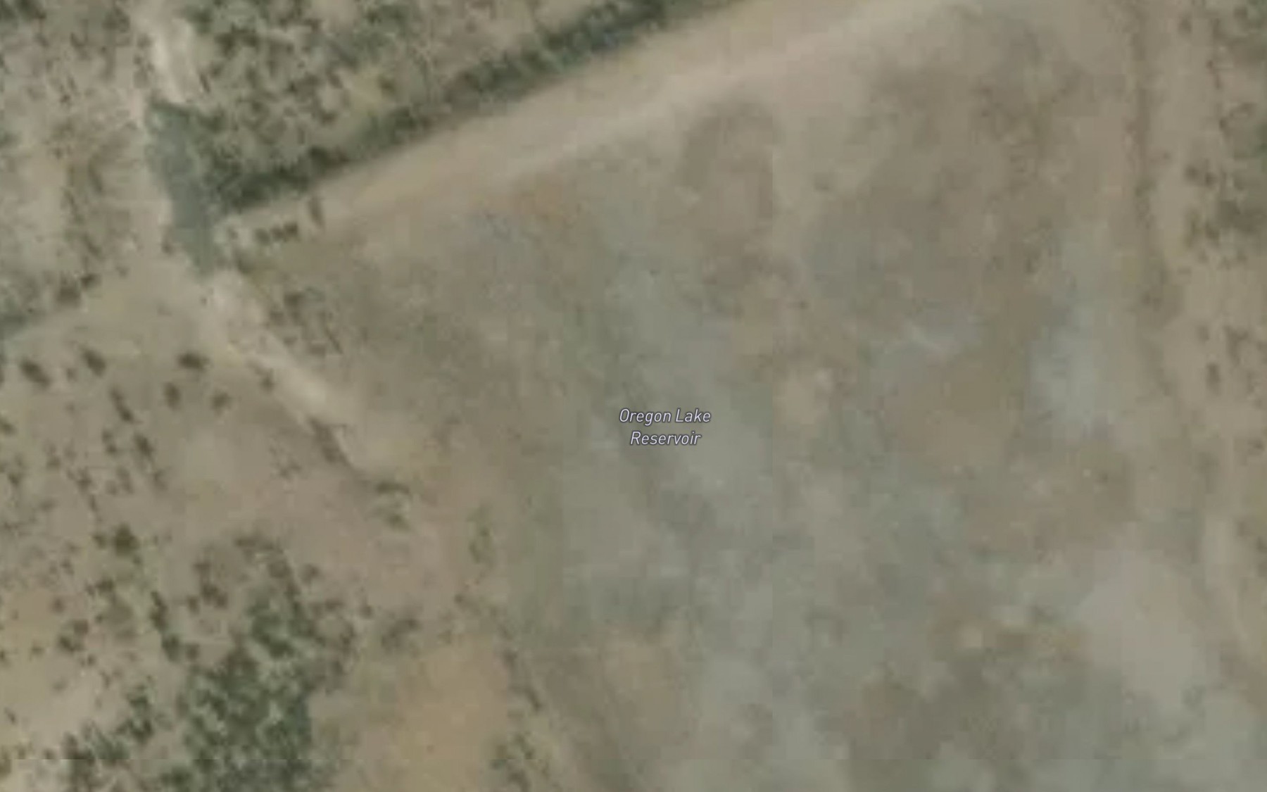 Satellite map of the Oregon Lake Reservoir