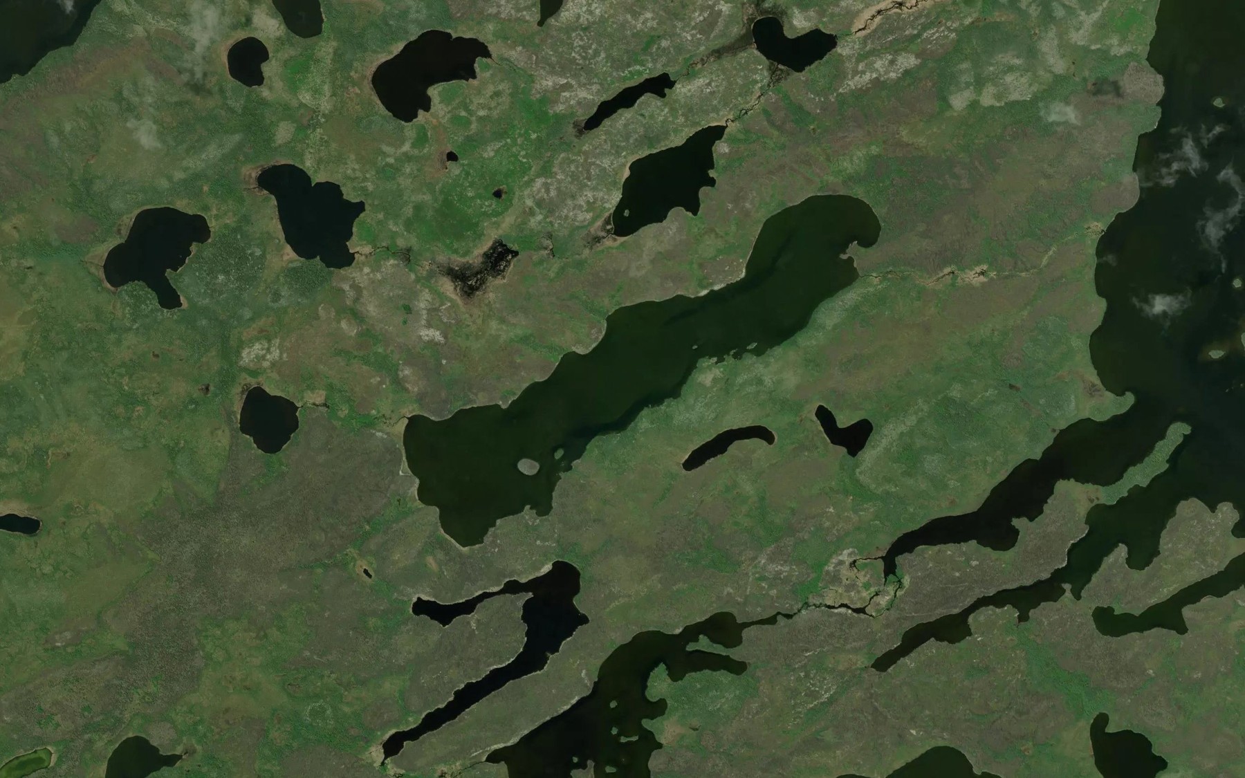 Satellite map of the Woolhead Lake