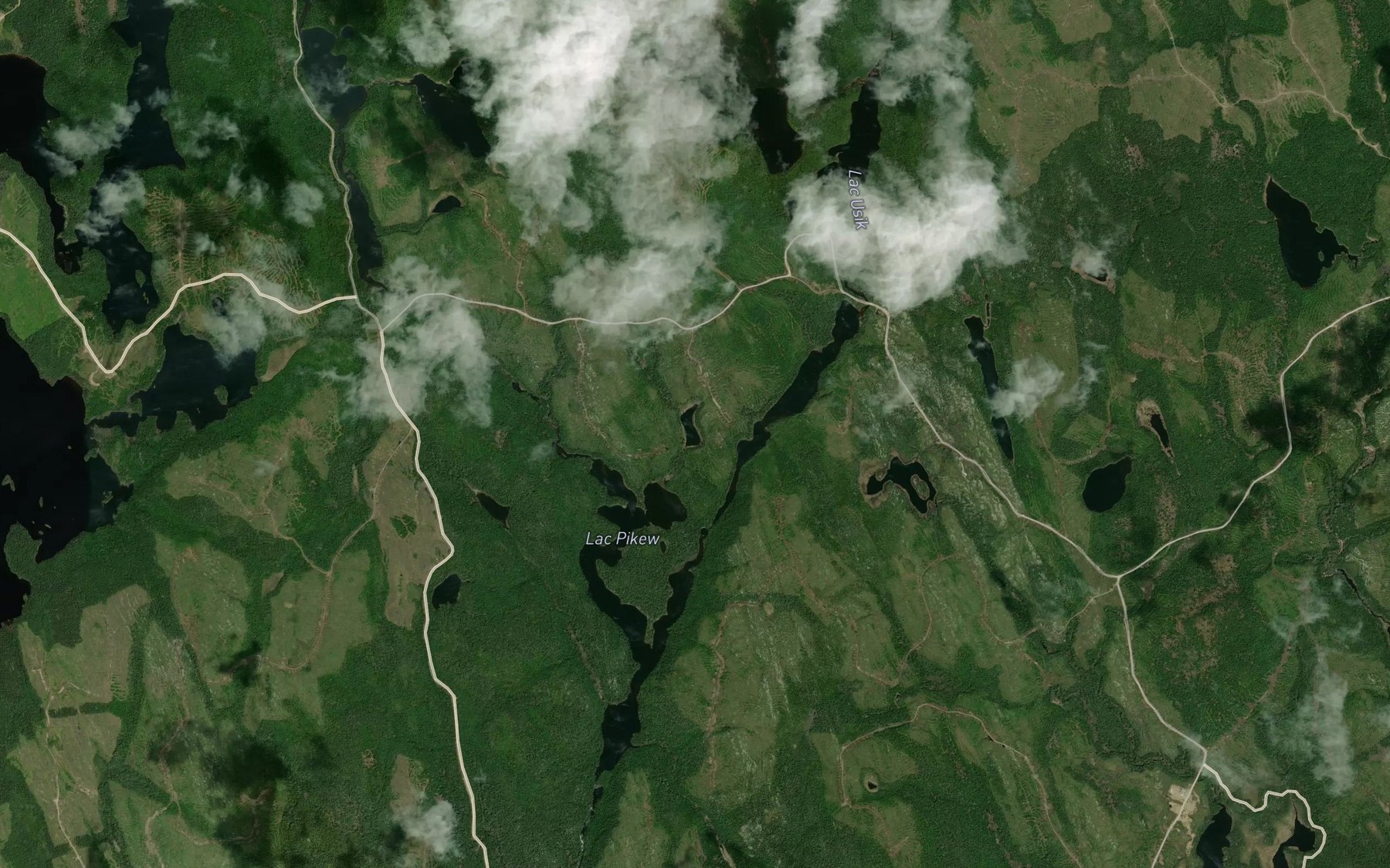 Satellite map of the Lac Wate