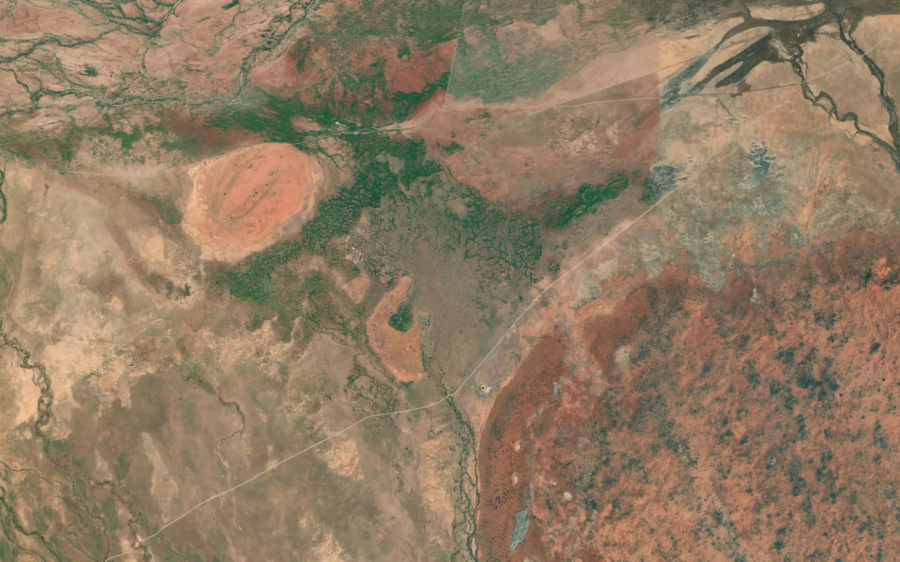 Satellite map of the Murrawarra Creek