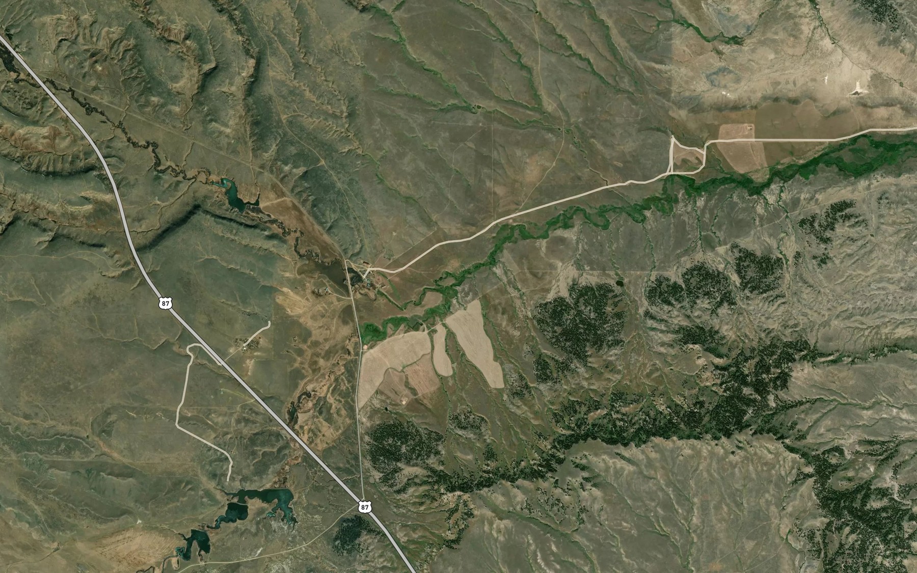 Satellite map of the Spring Creek