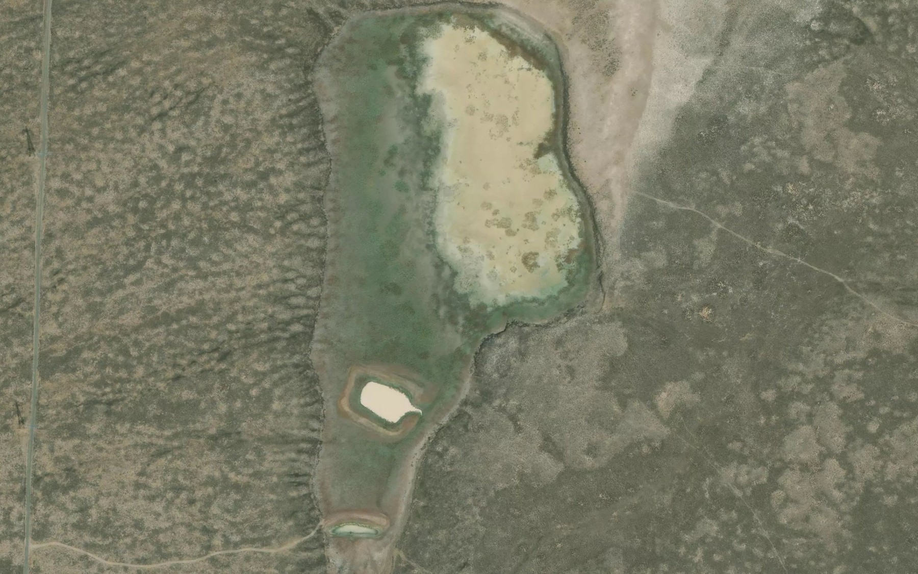 Satellite map of the Feather Bed Lake