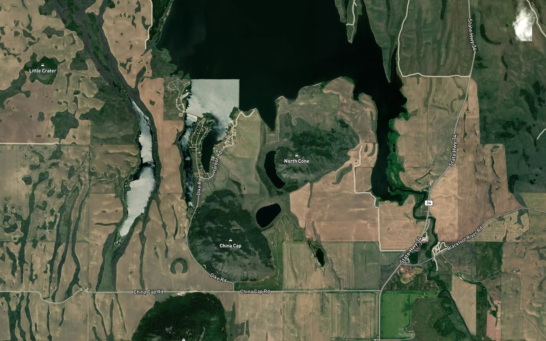 Satellite map of the Gronewell Lake