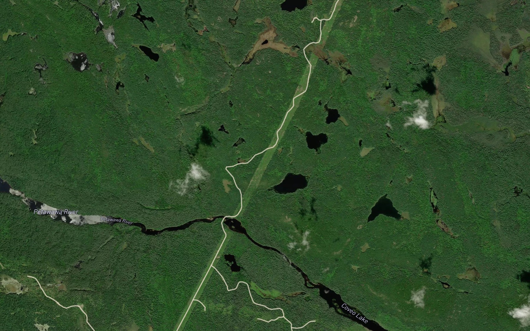 Satellite map of the Moosehaunt Creek