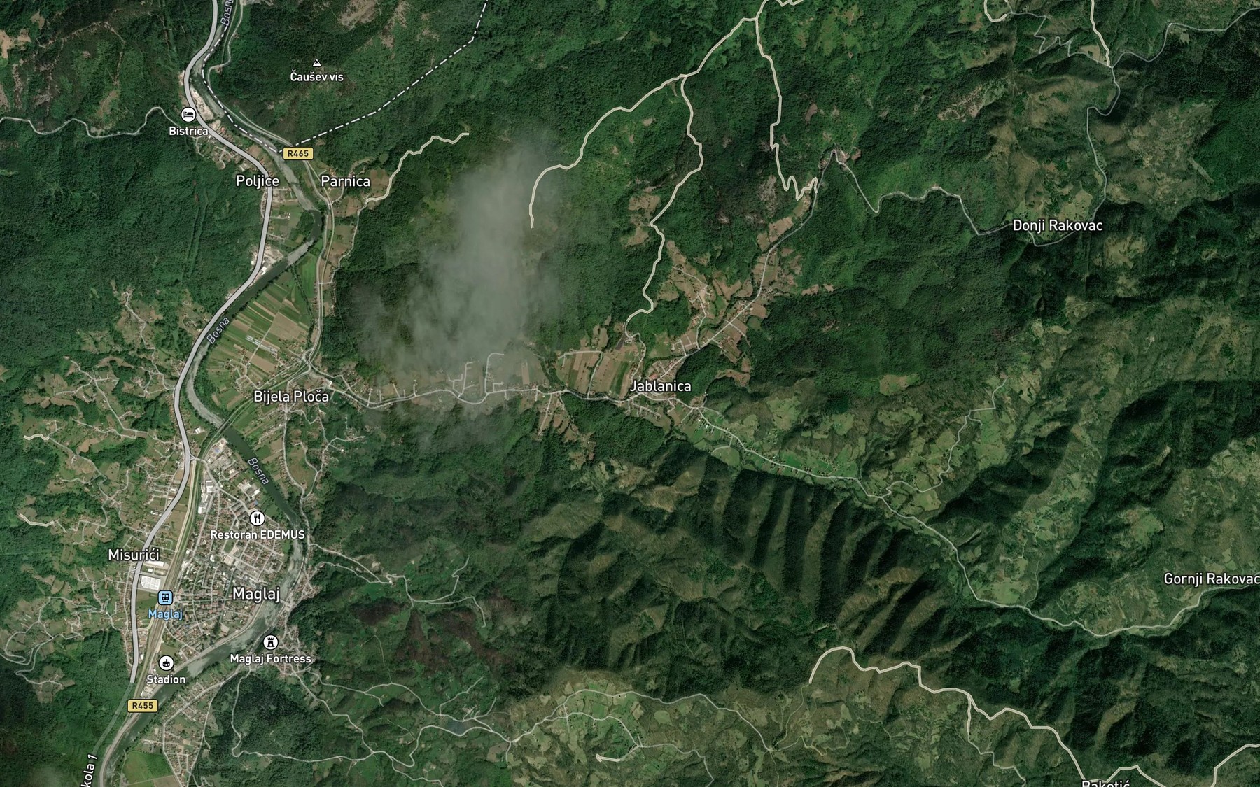 Satellite map of the Rakovac