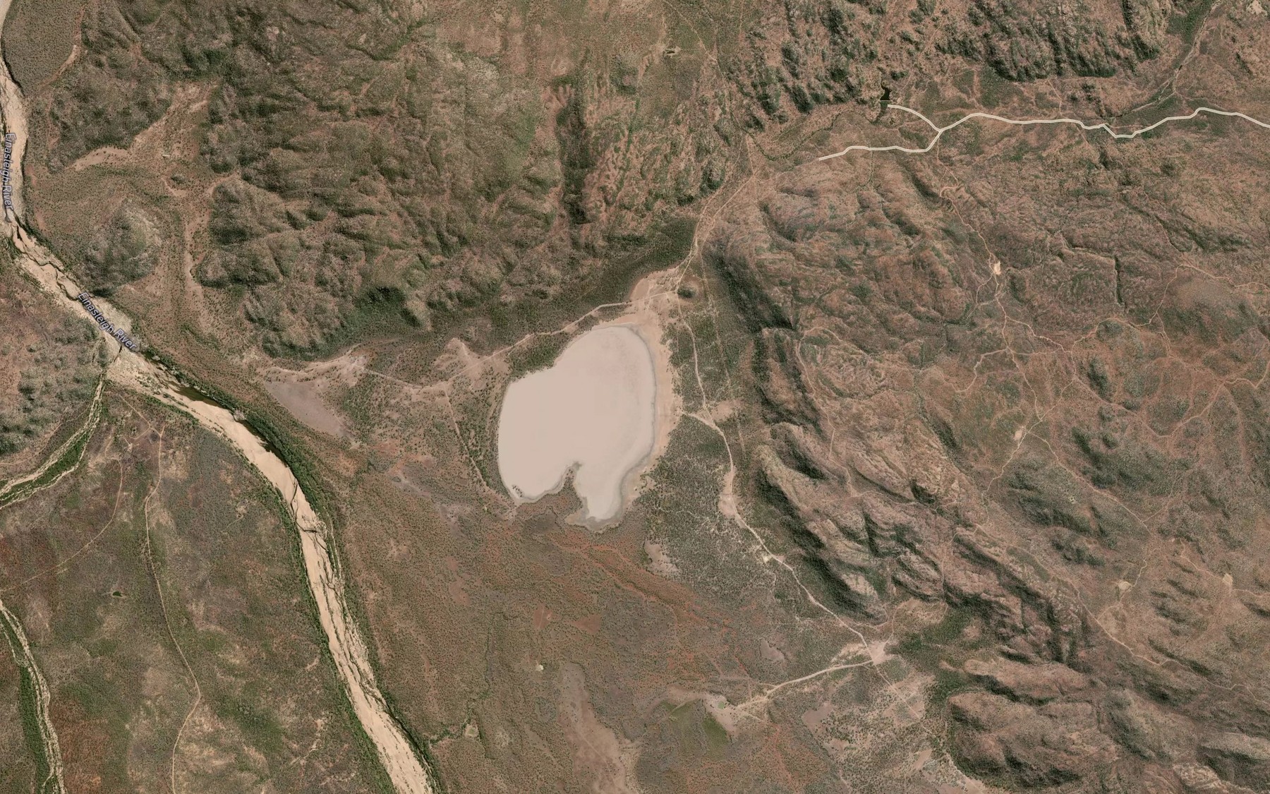Satellite map of the Cawana Lake