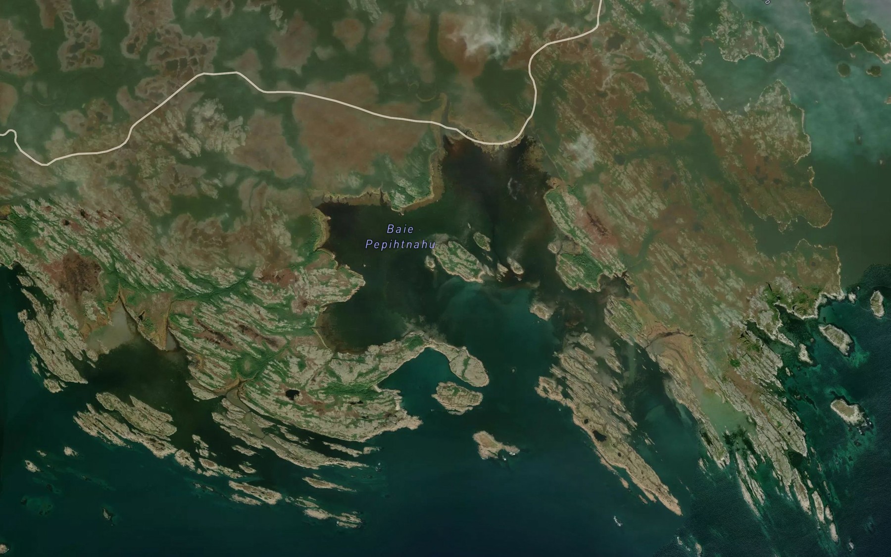 Satellite map of the Baie Pepihtnahu