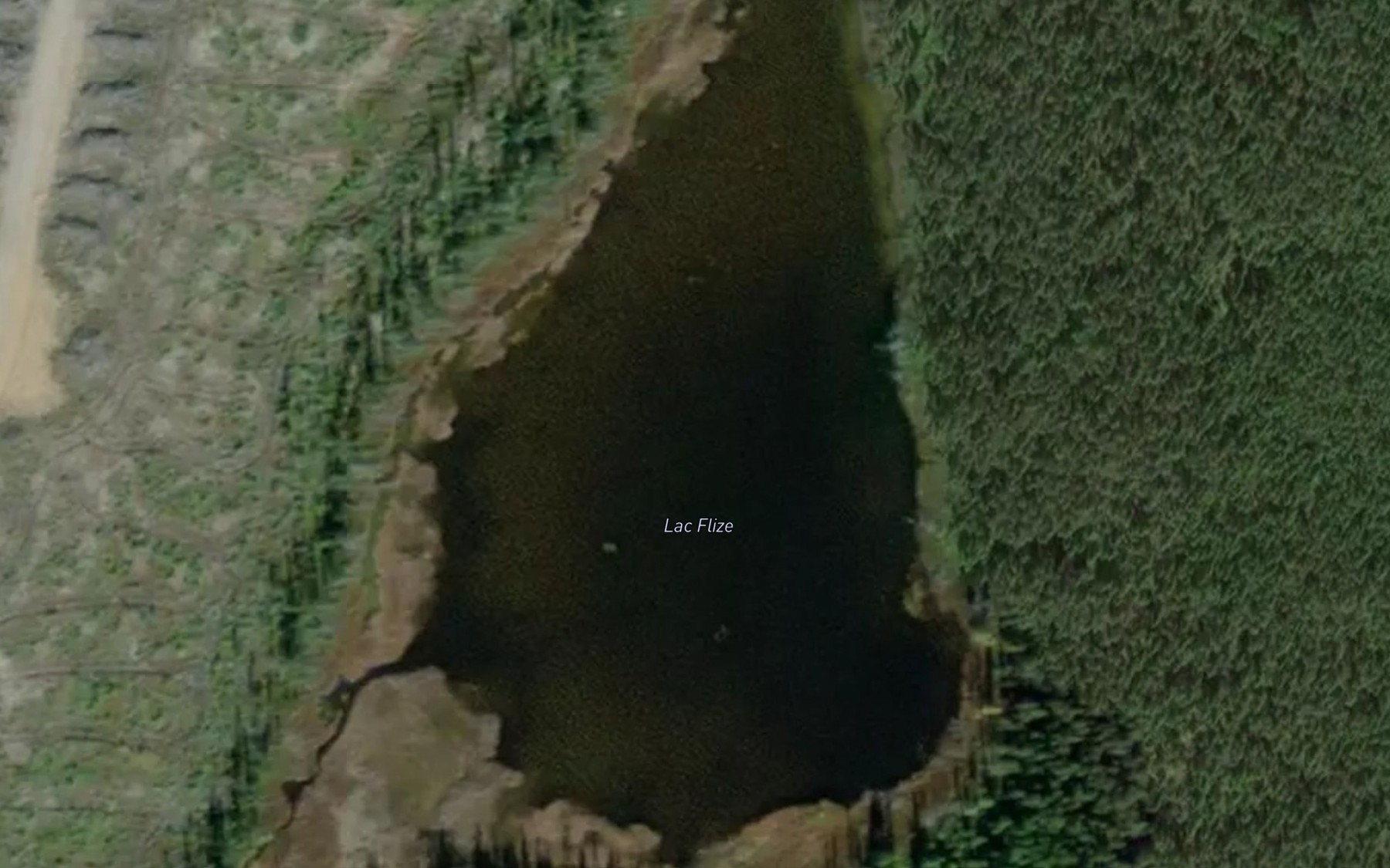 Satellite map of the Lac Flize