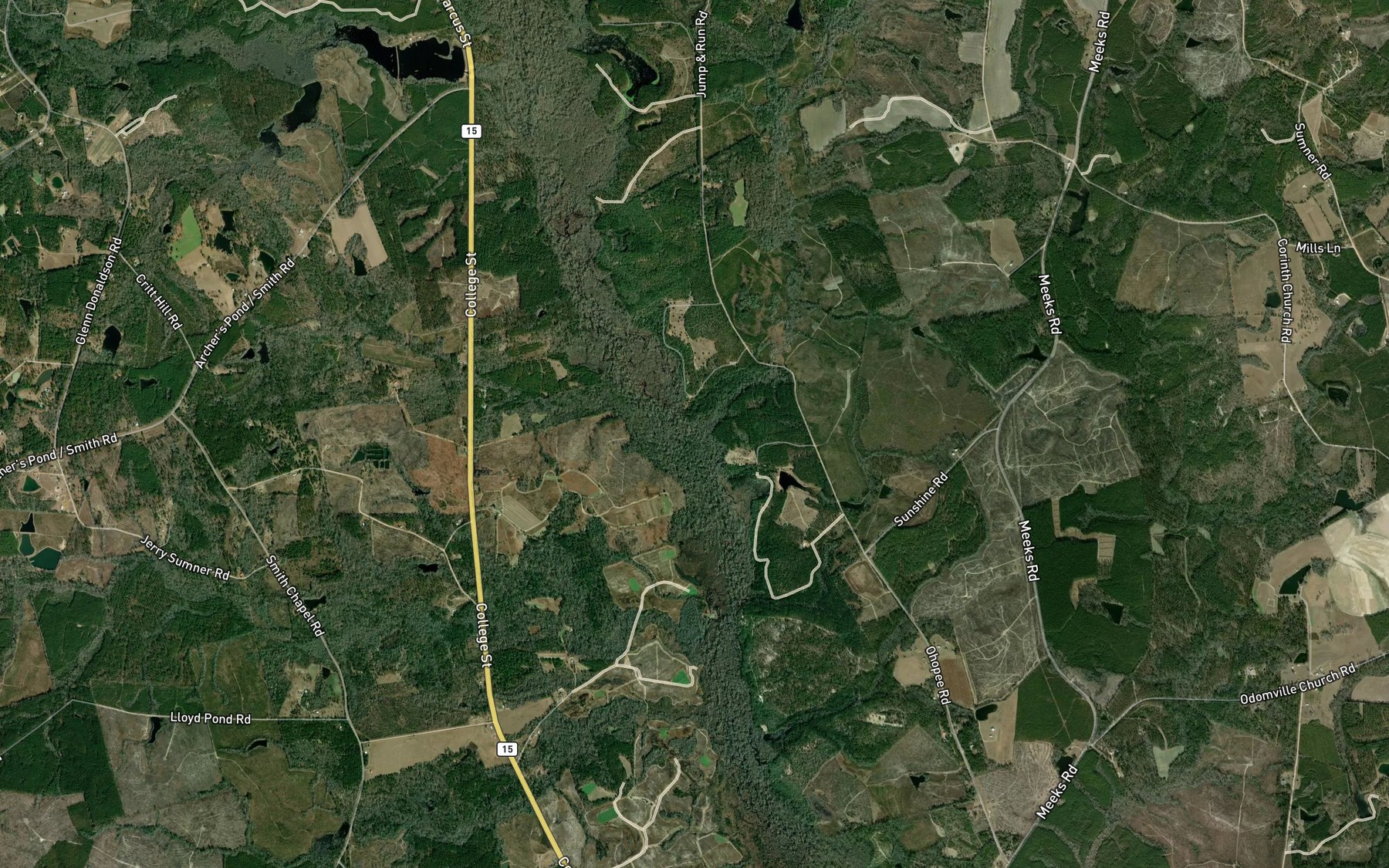 Satellite map of the Jumping Run