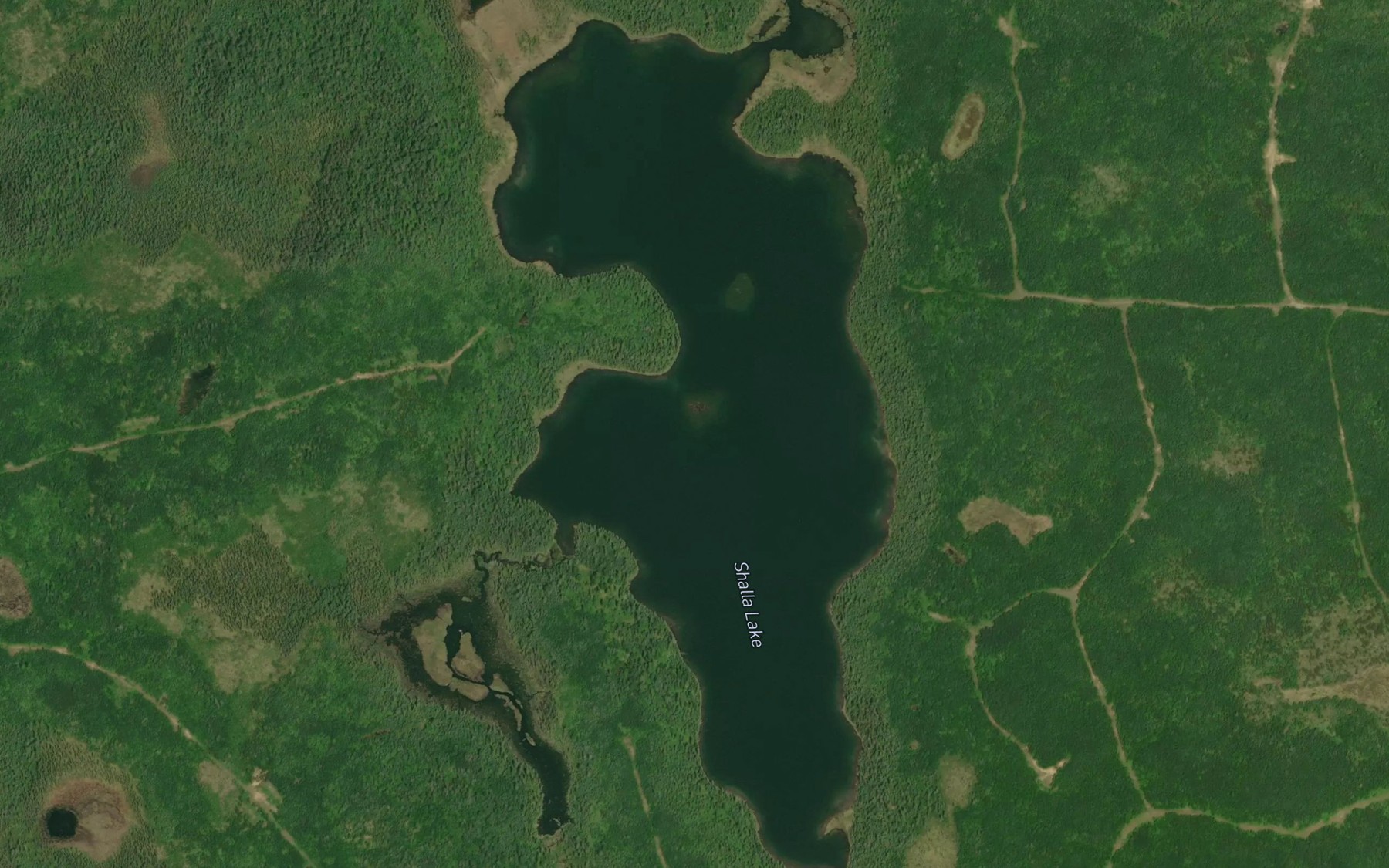 Satellite map of the Shalla Lake