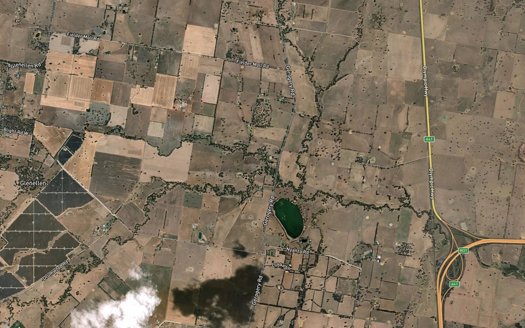 Satellite map of the Dead Horse Creek