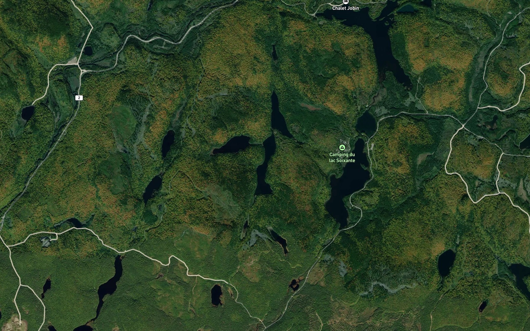 Satellite map of the Lac Pussort