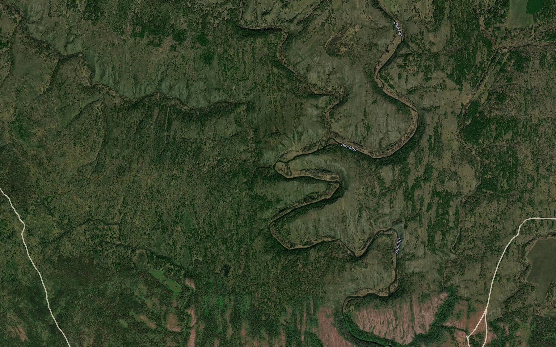 Satellite map of the Yemashla