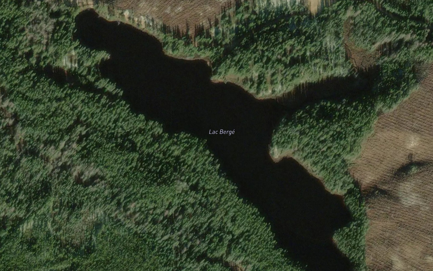 Satellite map of the Lac Berge