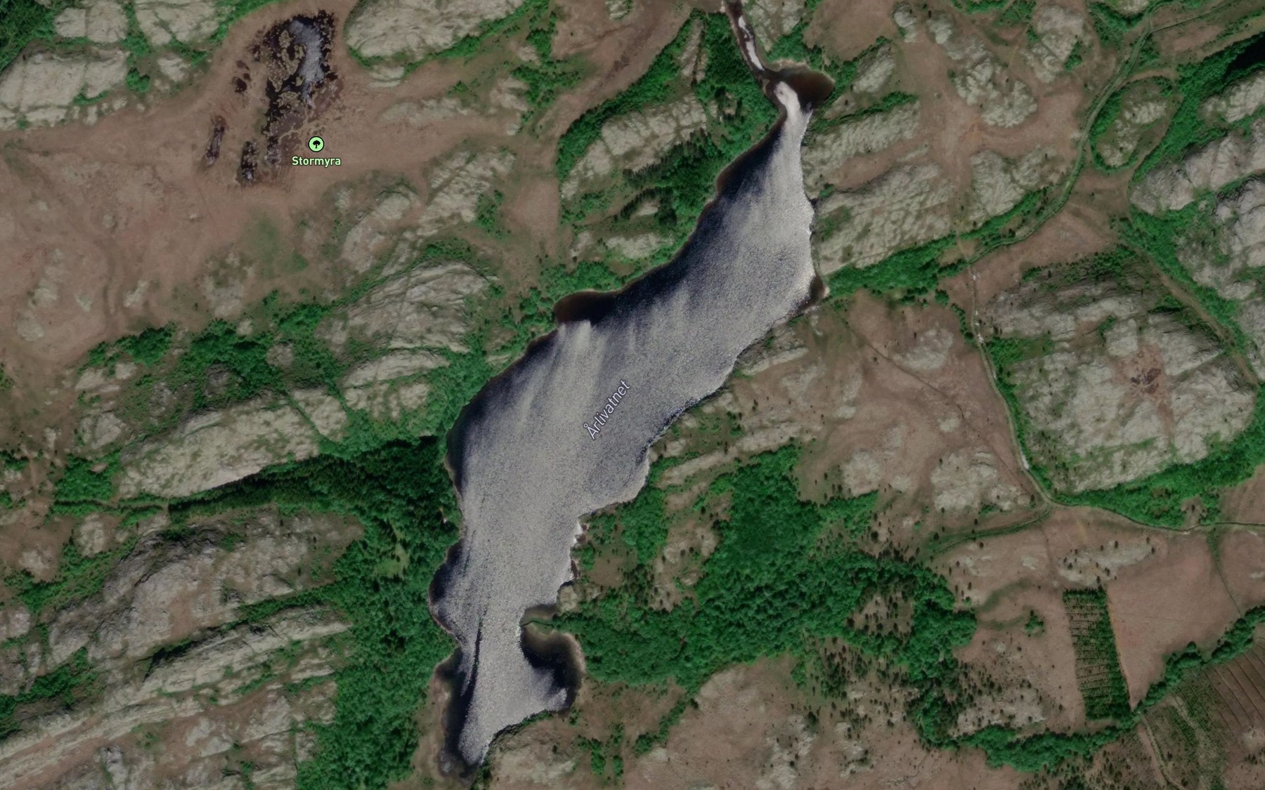 Satellite map of the Arlivatnet