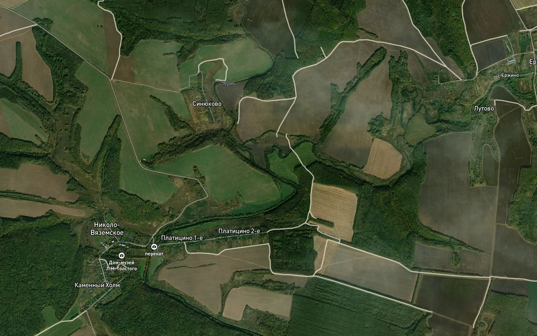 Satellite map of the Rozka