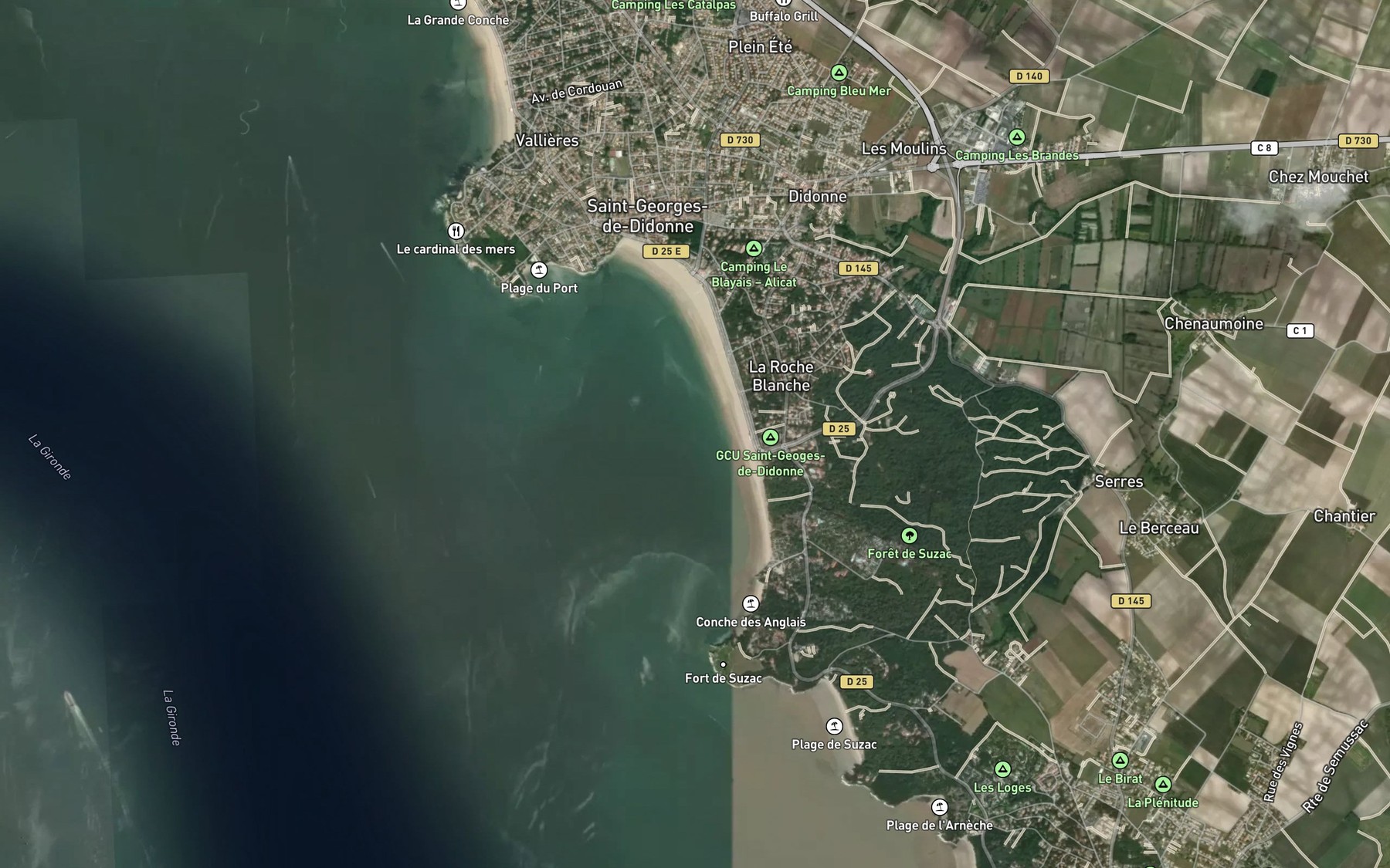 Satellite map of the Conche de Saint-Georges